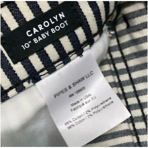 Veronica Beard Carolyn High Rise 10" Baby Boot Cut Striped Pant 24/00 - Picture 8 of 9